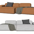 Modern Multiplayer Sofa 3d model