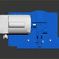 Roper Whitney Blue And White Industrial Metalworking Machine With Base And Motor