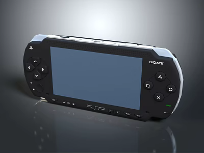 Sony PSP Portable Gaming Console Handheld Entertainment Electronics With Screen And Control Buttons 3d model
