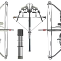 Modern crossbow Bow and arrow Bow and crossbow combination Shooting crossbow Bow and arrow combination Outdoor shooting Firearms Bow and arrow combination 3d model