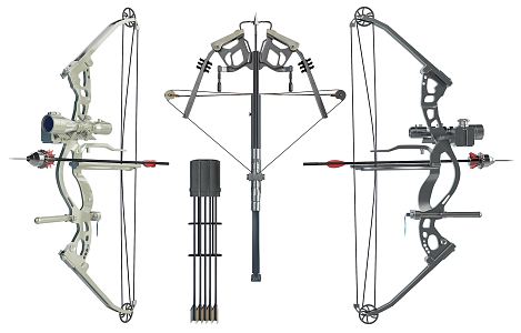 Modern crossbow Bow and arrow Bow and crossbow combination Shooting crossbow Bow and arrow combination Outdoor shooting Firearms Bow and arrow combination 3d model