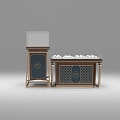 New Chinese Jewelry Counter Display Cabinet 3d model