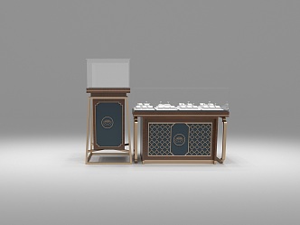 New Chinese Jewelry Counter Display Cabinet 3d model