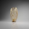 Modern Elegant Golden Hollow Mesh Decorative Ornament Set For Tabletop Decoration