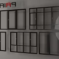 Modern Casement Windows With Black Frames And Clear Glass Panels