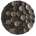Decorative Ceiling Design With Textured Oval Shapes