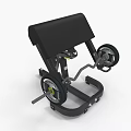 Black Fitness Training Bench Equipment With Yellow Center Weight Plates For Strength