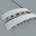 Modern Stone Arched Bridges with Curved Structure and Architectural Details