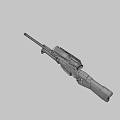 Combined with a sniper rifle 3d model