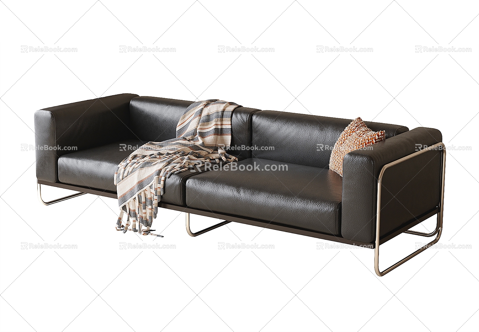 Modern double sofa 3d model