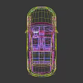 Yellow Hatchback Car With Black Roof Modern Sleek Design And Black Rims