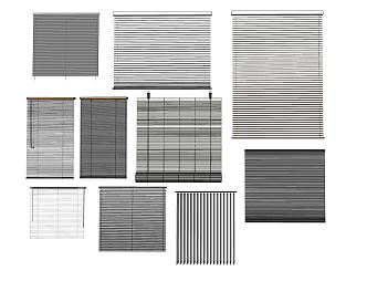 Modern venetian blinds venetian blinds roller blinds gauze blinds combination 3d model