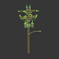 Wooden Floor Lamp Inspired By Utility Pole Design With Classic Lighting Features