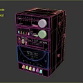 Black Multi Component Stereo Speaker System With Control Panel And Knobs
