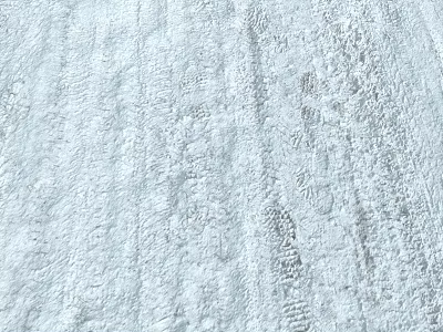 Beautiful Snowy Landscape with White Textured Surface and Natural Footprint Patterns 3d model