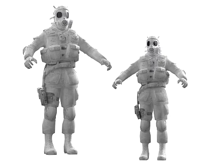 Modern game character biochemical weapon soldier 3d model Modern game character biochemical weapon soldier 3d model