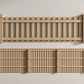 Wooden Fence Designs With Decorative Panels And Solid Panel Styles 3d model