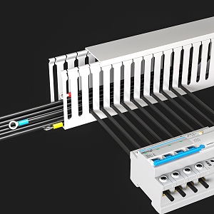 Empty opening of wire and cable tray 3d model