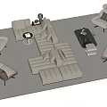 Modern Living Room With Large Sectional Sofa Accent Chairs And Coffee Table