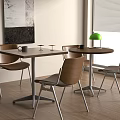 Ancient Chinese Negotiation Table Square Table Negotiation Table Square Table Solid Wood Metal Table Stainless Steel Solid Wood Square Table Coffee Table Leisure Table 3d model
