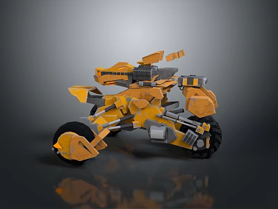 Kids Yellow Mechanical Toy Vehicle With Fun Design And Rolling Wheels For Play 3d model