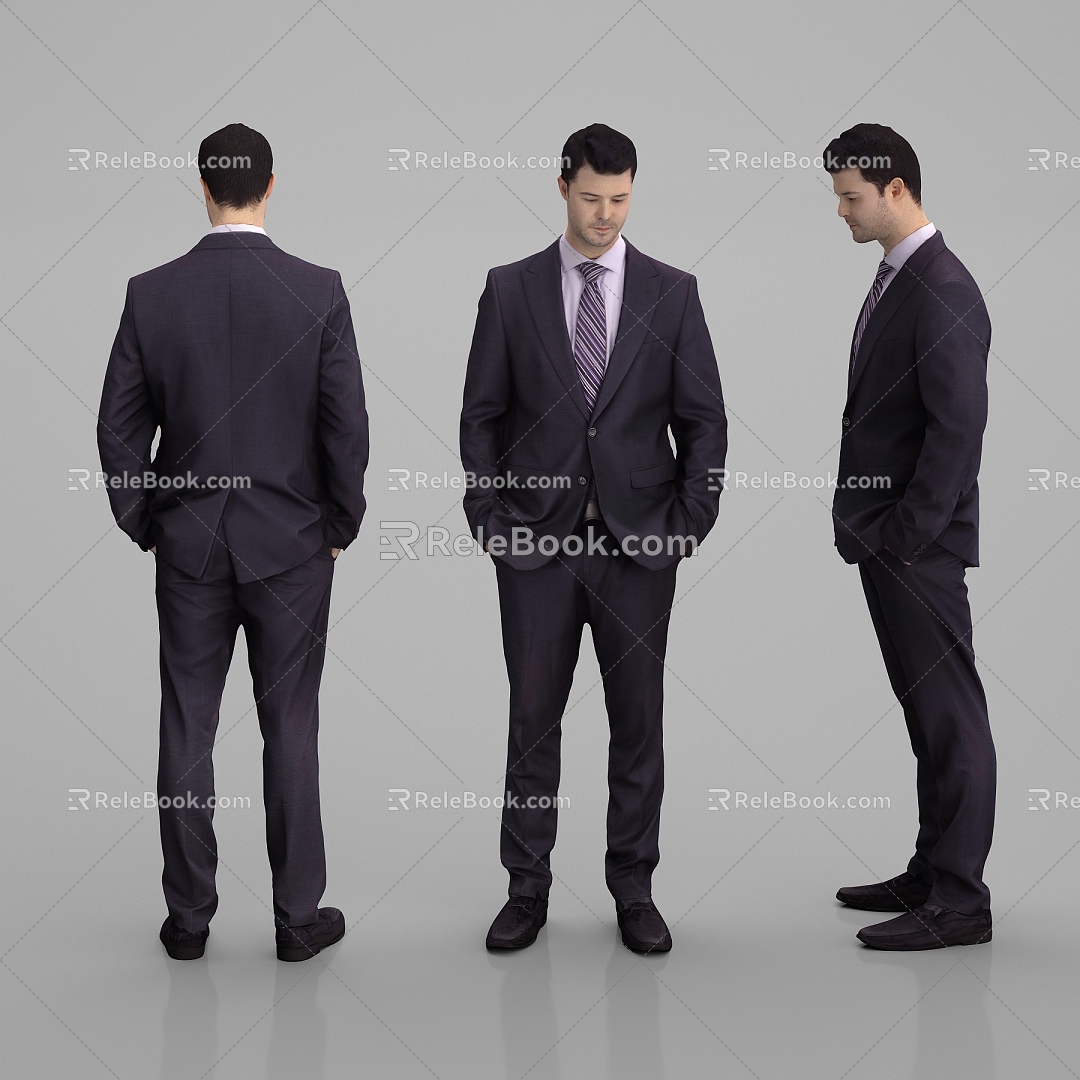 Modern man standing man 3d model