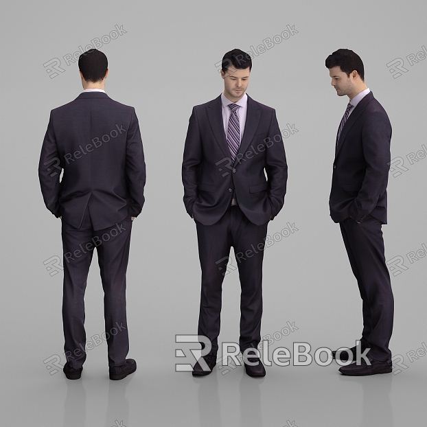 Modern man standing man model