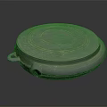 Traditional Handcrafted Household Stone Grinding Mill With Round Lid And Spout Handle
