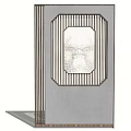 Modern Room Divider With Wooden Frame And Glass Panel For Interior Design
