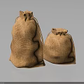 Two Different Sizes Burlap Bags With Drawstring Closure For Daily Necessities Storage