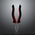 Professional Stainless Steel Pliers with Black Red Ergonomic Handles Tool