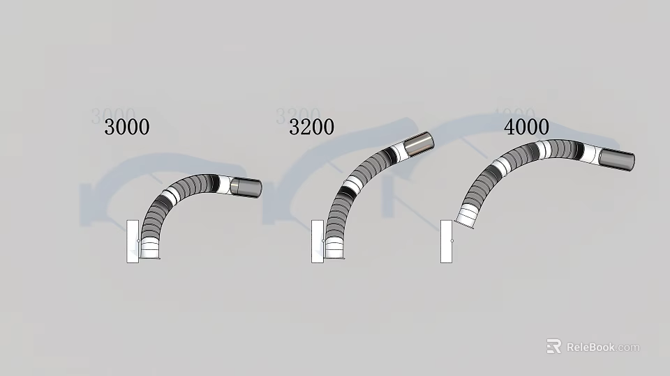 Playground Equipment Curved Tube Structures with 3000 3200 4000 Size Specifications for Kids Outdoor Play 3d model 