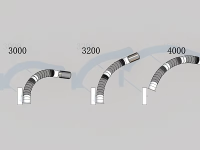 Playground Equipment Curved Tube Structures with 3000 3200 4000 Size Specifications for Kids Outdoor Play 3d model