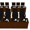 Modern Party and Government Organs and Units Solid Wood Conference Tables and Chairs Combination Negotiation Tables and Chairs Long Tables and Chairs Office Tables and Chairs 3d model