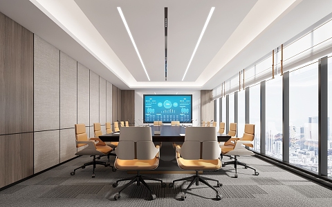 Modern Conference Room 3d model