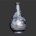 Blue And White Dragon Ceramic Vase For Home Furniture Decoration