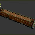 Natural Wooden Long Tray with Smooth Surface and Rustic Wood Grain Design