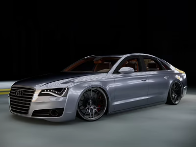 Sleek Audi Silver Luxury Sedan With Modern Design And Alloy Wheels 3d model