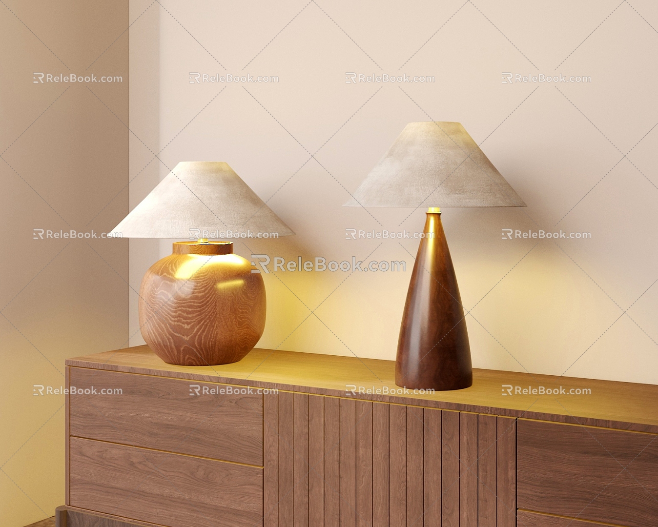 Middle Style Table Lamp 3d model