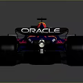 Red Bull Oracle Formula Racing Car With Blue Red Livery And Aerodynamic Design