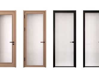 Modern Door Single Door Toilet Door Glass Door Changhong Glass 3d model