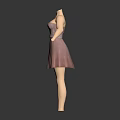 Pink Strapless Short Dress On Mannequin With Fitted Design And Fashion Style