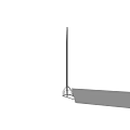 Modern Slim Flat Screen Television With Sleek Silver Stand And Black