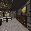 The Coffee Shop Interior With Bar Counter Yellow Bar Stools And Hanging Lights