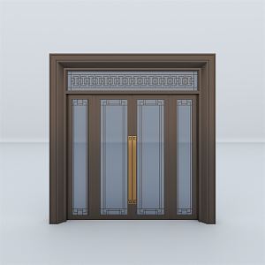 New Chinese Style Door Entrance Door 3d model