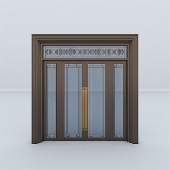 New Chinese Style Door Entrance Door 3d model