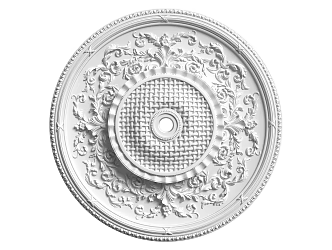 European-style lamp panel gypsum component carved 3d model