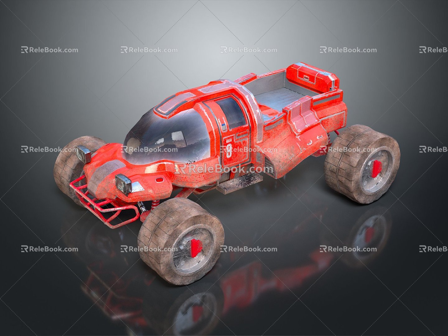 All Terrain Vehicle Toy Car Four-wheeler Beach Car Four-wheel Motorcycle Mountain Bike Off-road Mountain Bike 3d model