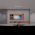 Elegant Modern Bedroom Furniture Showroom With Comfortable Bed Decorative Mirror Nightstand And Stylish Bookshelves