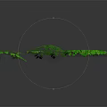 Vibrant Green Plants Featuring Various Sizes Shapes and Lush Leaves on Dark Background